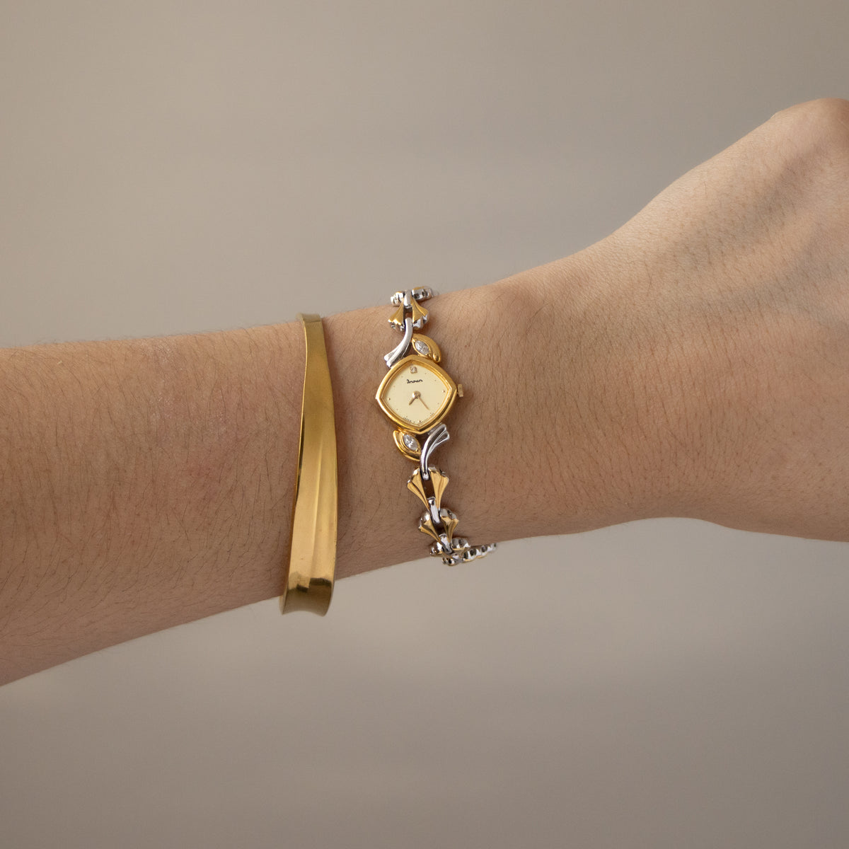 Vintage Dana Diamond Art Deco Two Tone Watch