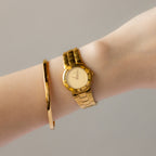 Vintage Gucci Swiss Champagne Dial Gold Watch