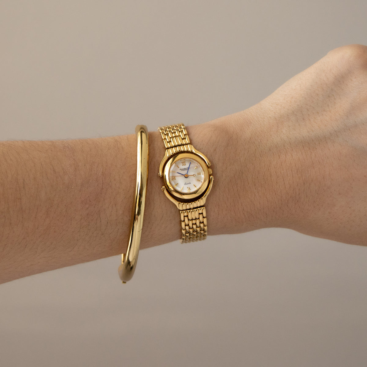 Vintage Alessandra Olla Spinner Two Tone Watch