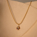 Rainbow Birthstone Fish & Pearl Necklace