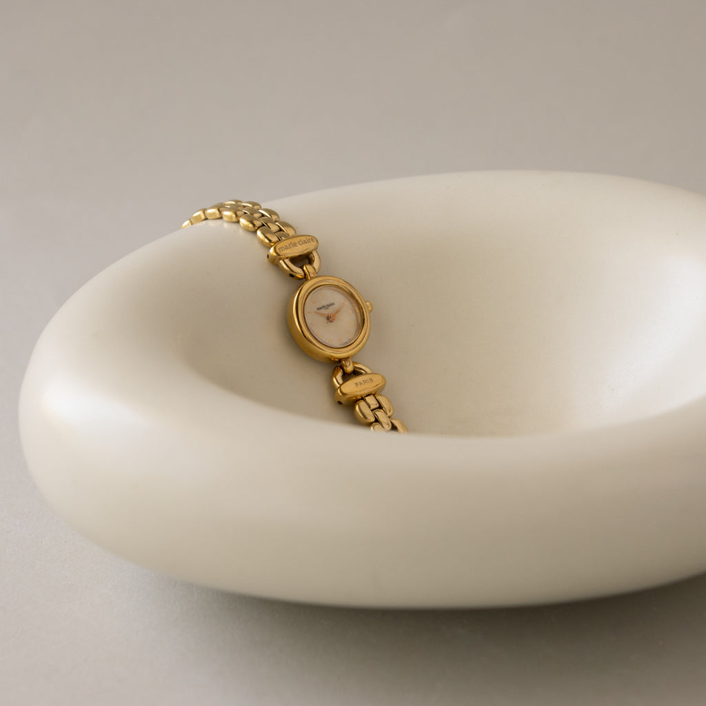 Vintage Marie Claire Round Link Gold Watch
