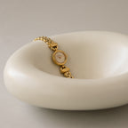 Vintage Marie Claire Round Link Gold Watch
