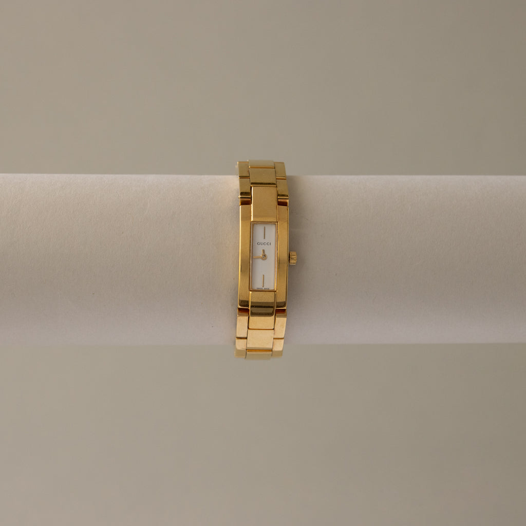 Vintage Gucci Swiss Slim Rectangular Gold Watch