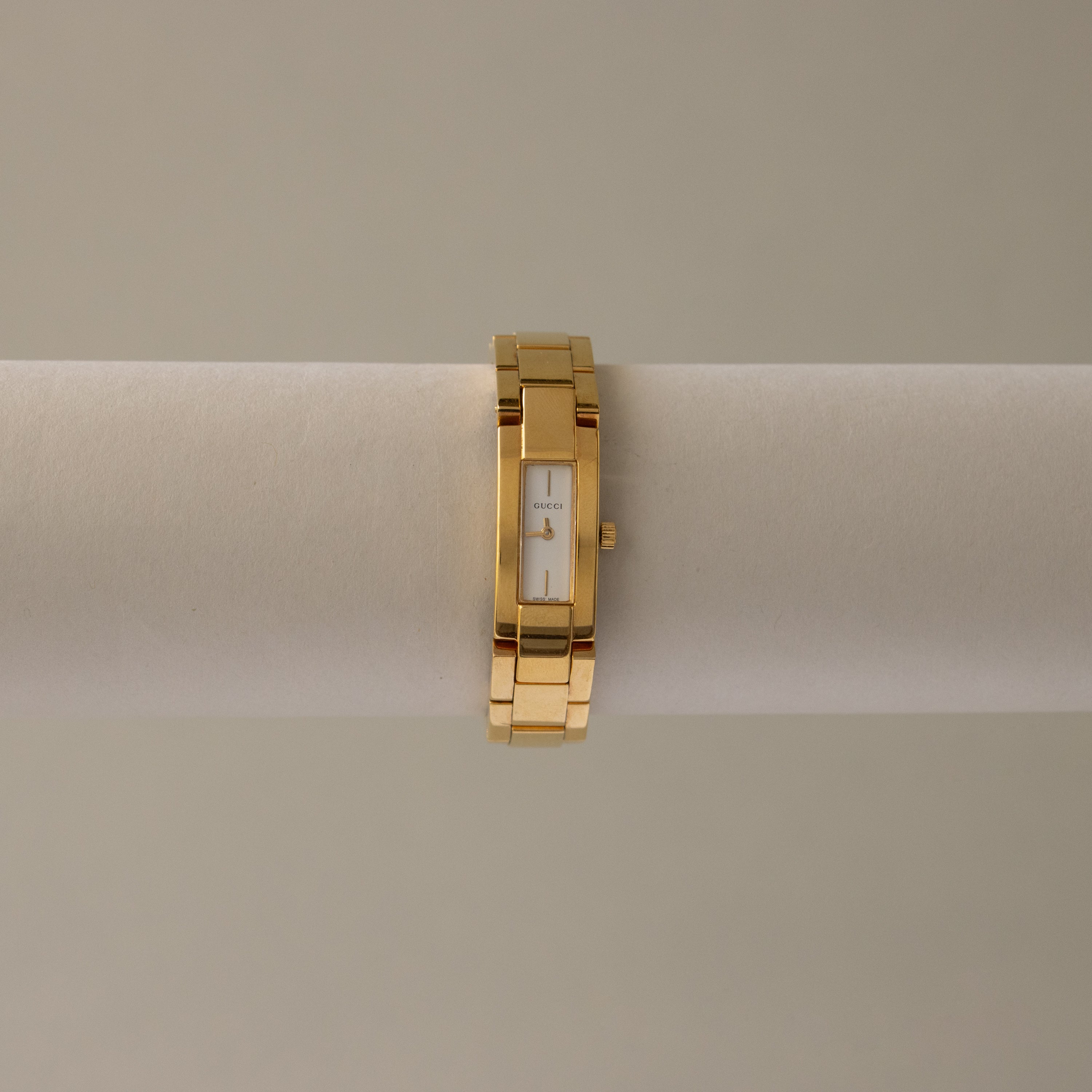 Vintage Gucci Swiss Slim Rectangular Gold Watch