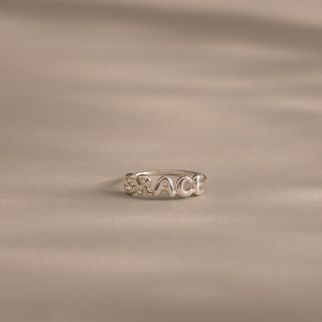Bubble Name Ring