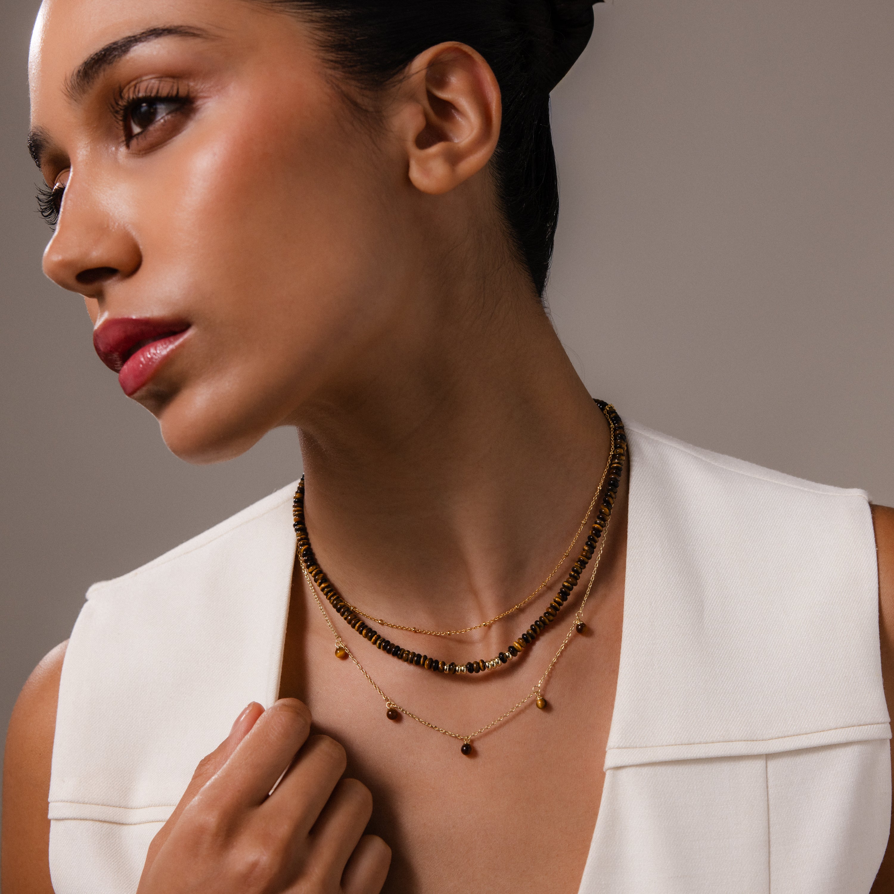 Satellite Cable Necklace in 18K Gold