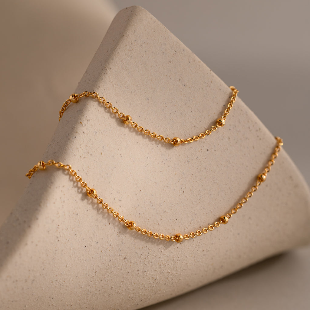 Satellite Cable Necklace in 18K Gold