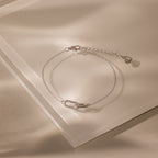 Pave Linked Necklace & Bracelet Set in Silver