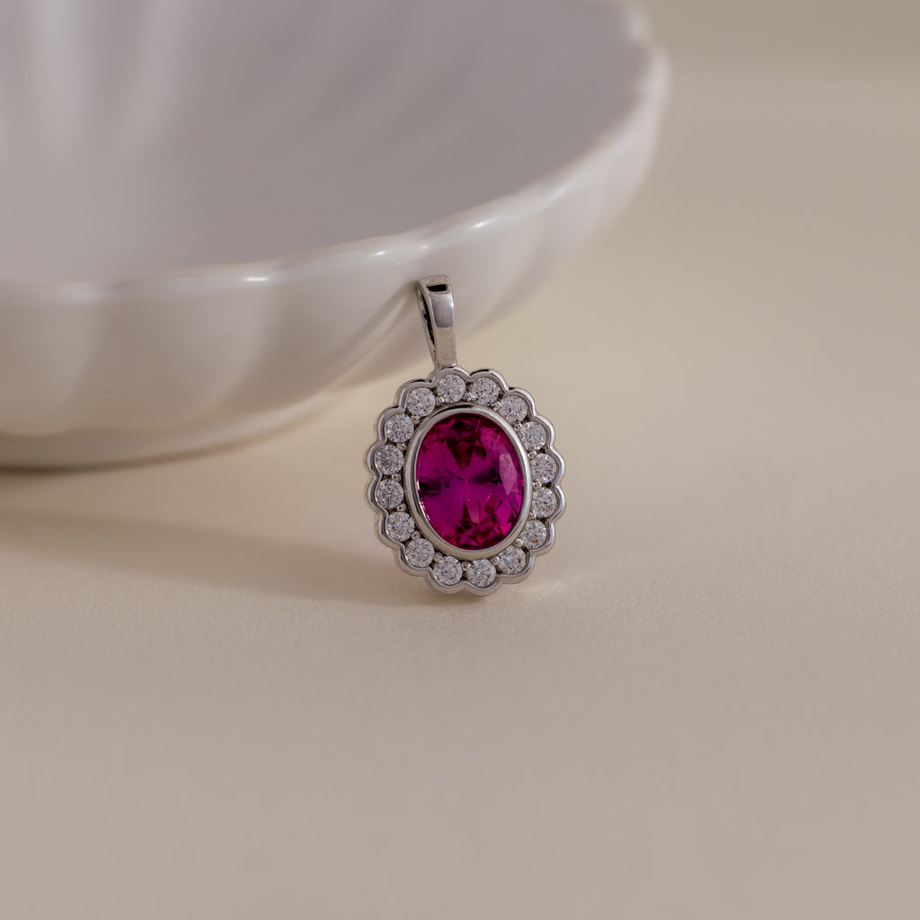 Heirloom Ruby Charm in Silver