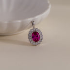 Heirloom Ruby Charm in Silver