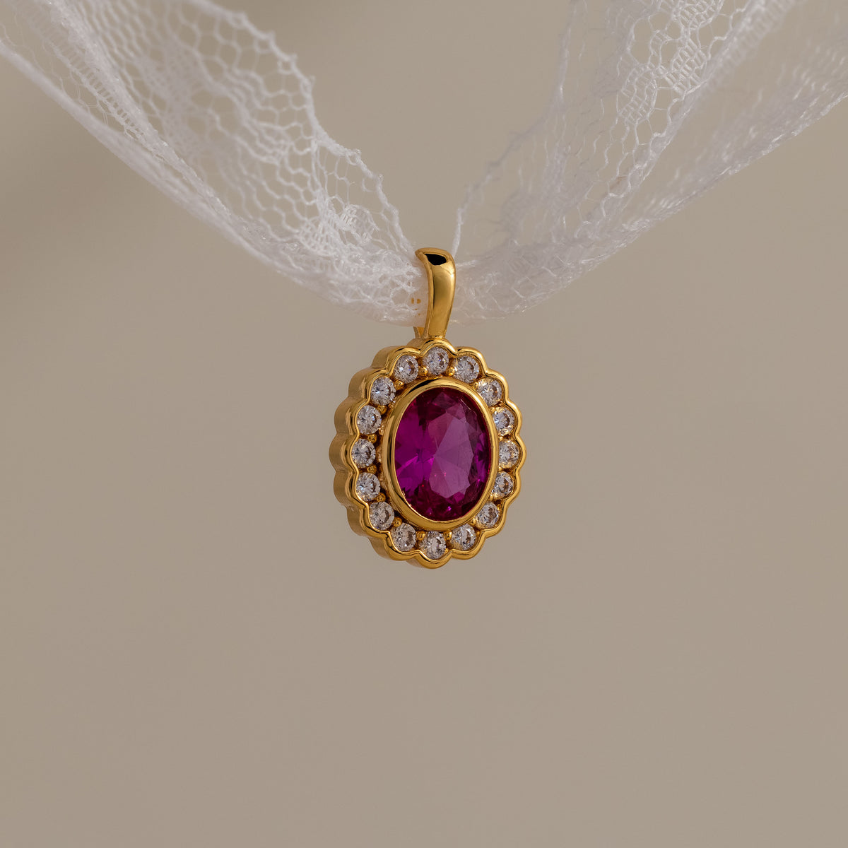 Heirloom Ruby Charm in 18K Gold