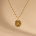 Jade Dragon Fortune Necklace in 18K Gold