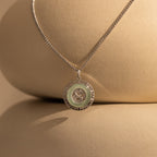 Jade Dragon Fortune Necklace in Silver