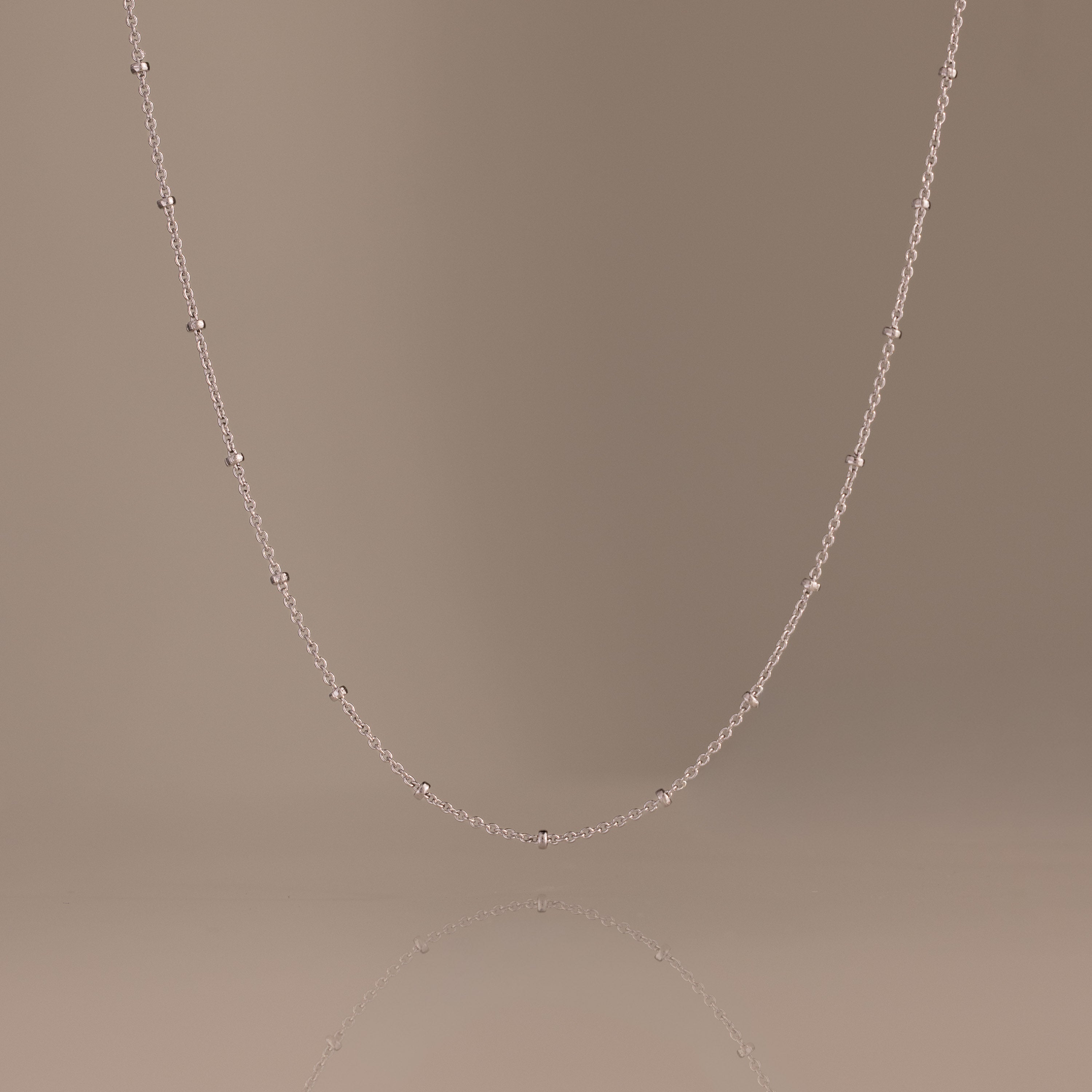 Satellite Cable Necklace in Silver