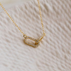 Pave Linked Pendant Necklace
