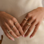 Sunrise Diamond Curve Ring