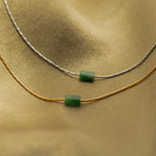 Dainty Jade Bar Necklace