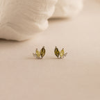 Seagrass Peridot Marquise Studs