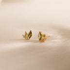 Seagrass Peridot Marquise Studs