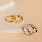 Thick Hoops in Silver