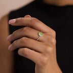 Bague ovale en jade