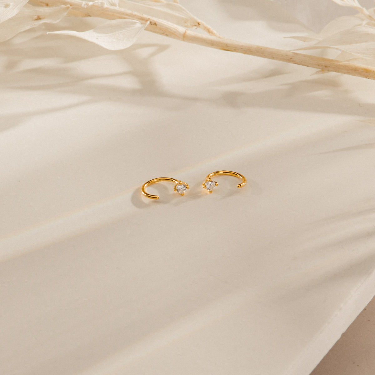 Saylor II Huggies in 18K Gold
