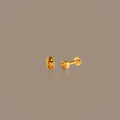 Square Bezel Topaz Flat Back Studs