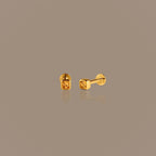 Square Bezel Topaz Flat Back Studs