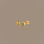 Square Bezel Peridot Flat Back Studs