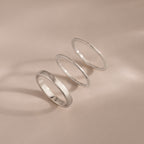 Simple Ring Set in Silver