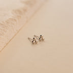 Trio Sphere Studs in Silver