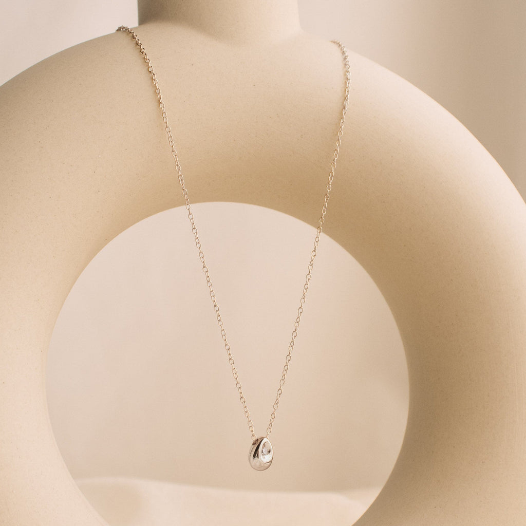 Nugget Necklace in Silver