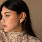 Diamond Pearl Ear Jackets in Silver