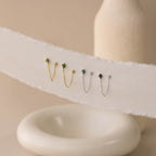 Agate Diamond Chain Earrings in Silver