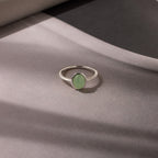 Bague ovale en jade