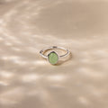 Bague ovale en jade
