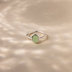 Bague ovale en jade