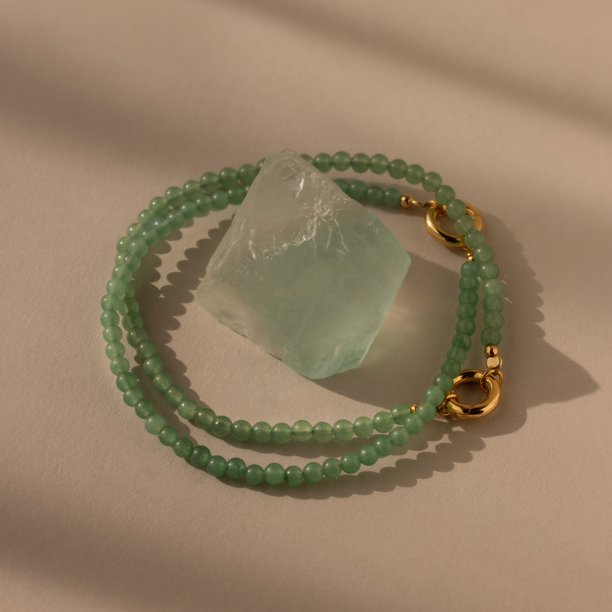 Beaded Jade Charm Bracelet