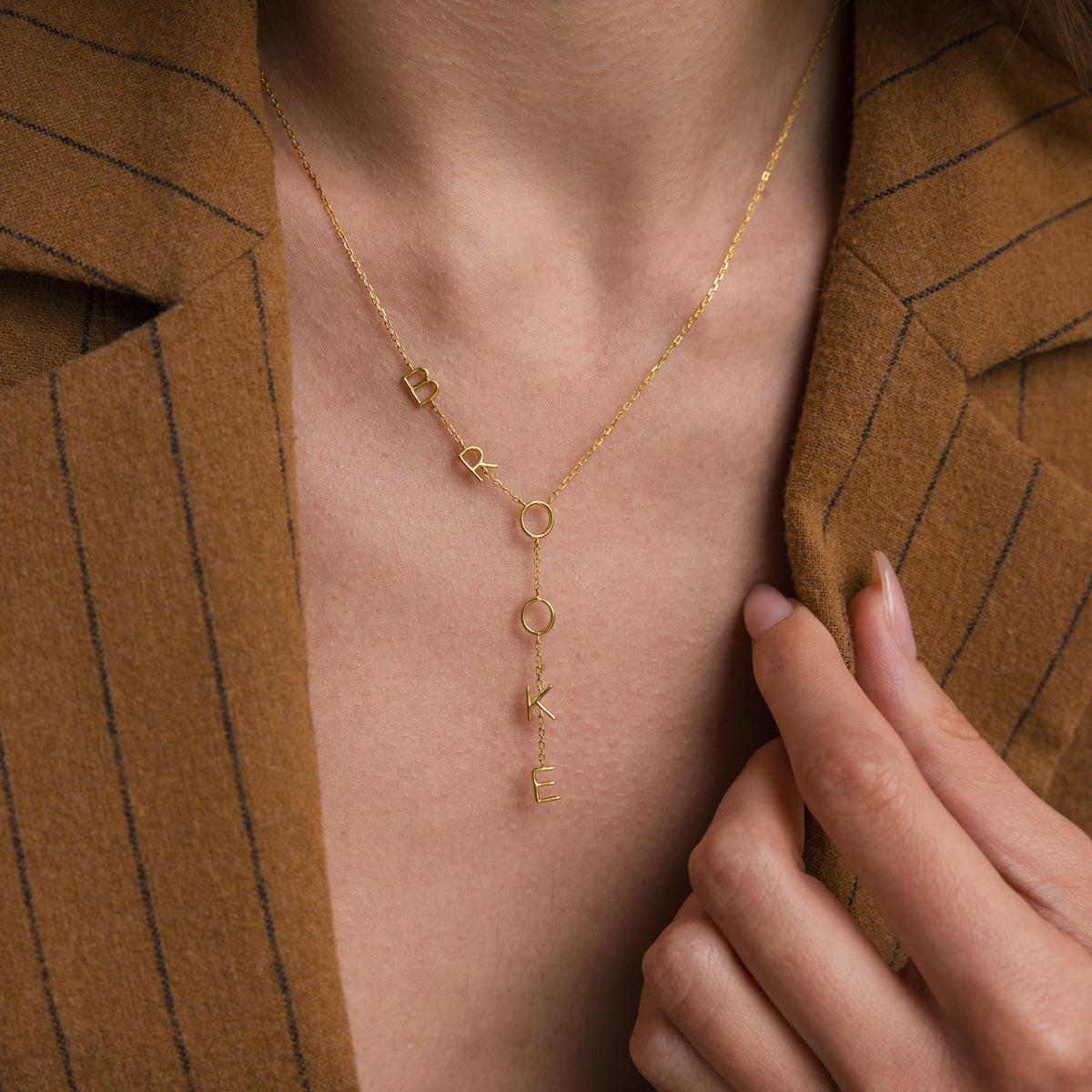 Collier Lariat avec nom
