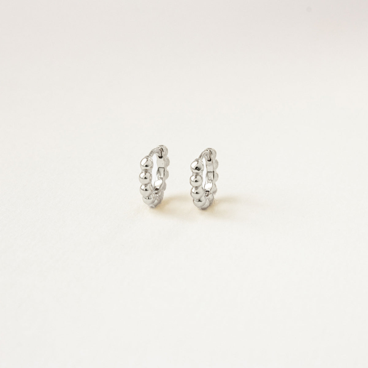 Dainty Sphere Beaded Huggies