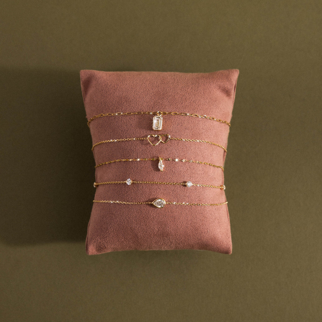 Solid Gold Marquise Lab-Grown Diamond Solitaire Necklace