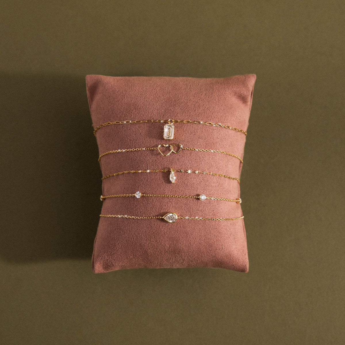 Solid Gold Floating Drop Lab-Grown Diamond Necklace