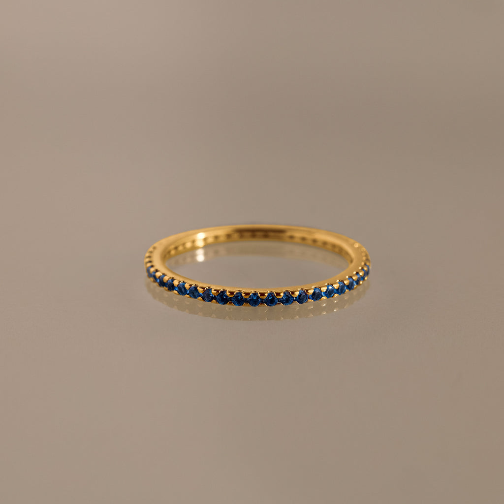 Eternity Blue Zircon Ring