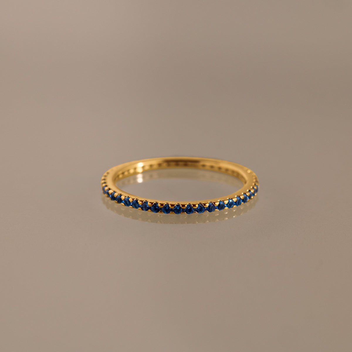 Eternity Blue Zircon Ring