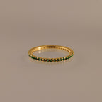 Anillo de eternidad con piedra natal 