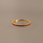 Anillo de eternidad con piedra natal 
