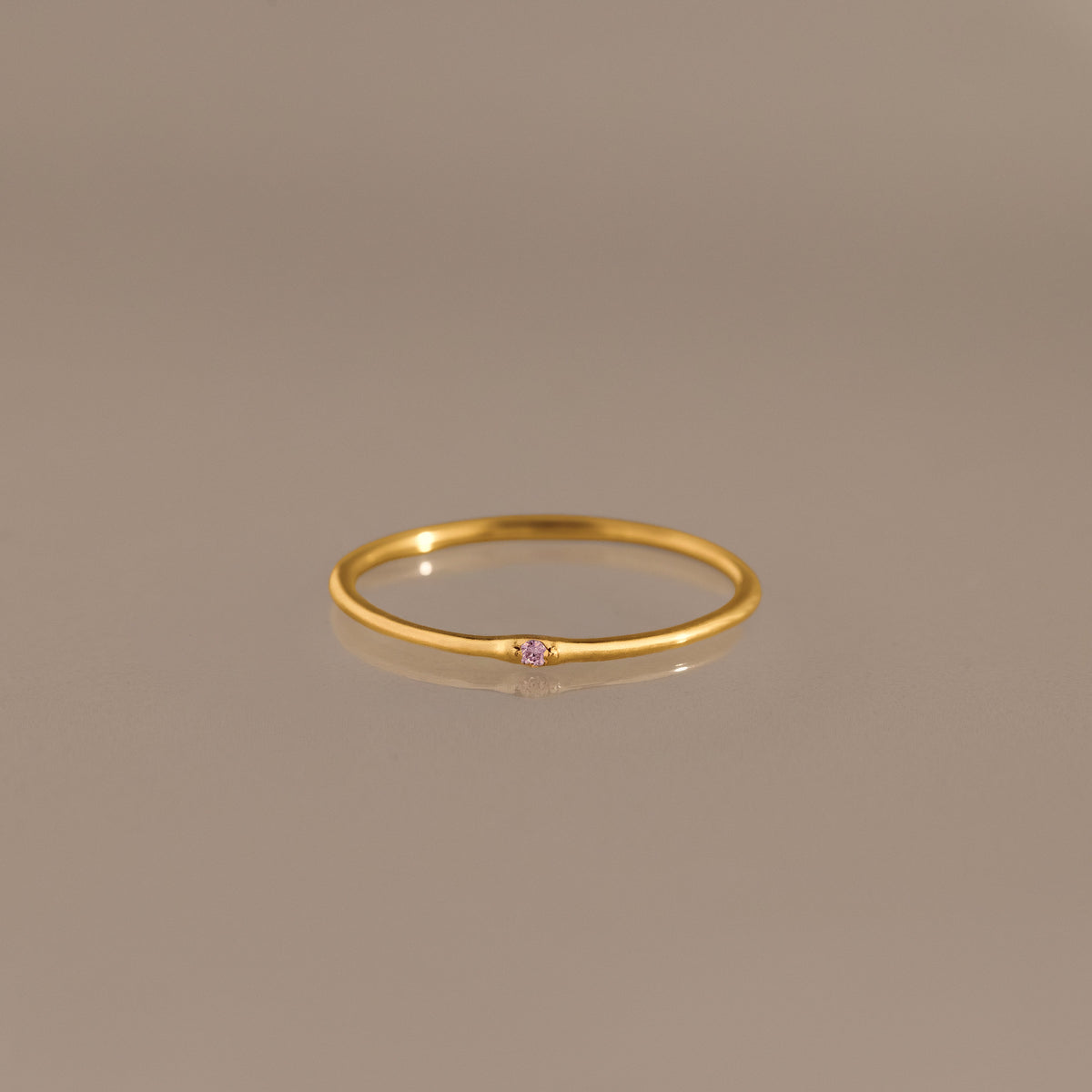 Thin Mini Birthstone Ring