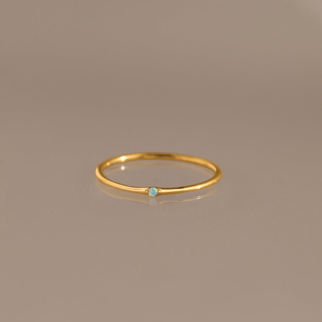 Thin Mini Opal Ring