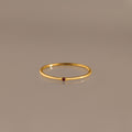 Thin Mini Garnet Ring