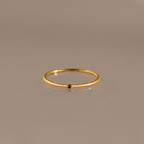 Thin Mini Garnet Ring